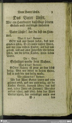 Das Vater Unser : Wie ein Hausvater dasselbige seinem Gesinde aufs einfältigste fürhalten soll