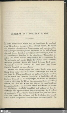 Vorrede zum zweiten Bande.