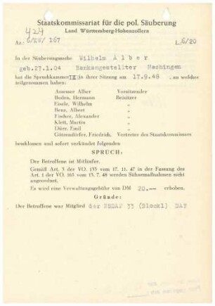 Alber, Wilhelm