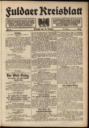 Ausgabe vom Montag, den 10. Januar 1916.