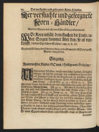 Der verfluchte und geseegnete Korn-Händler / ...
