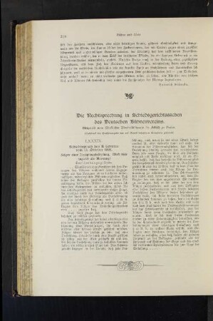 Die Rechtsprechung in Schiedsgerichtssachen des Deutschen Bühnenvereins