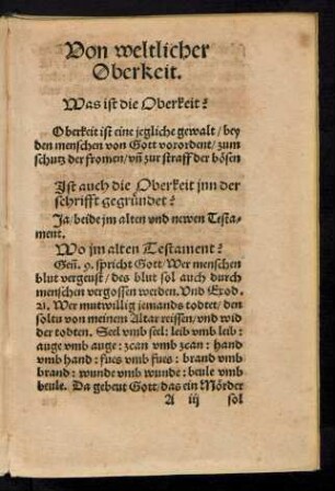 Von weltlicher Oberkeit.