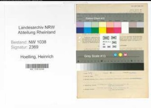 Entnazifizierung Heinrich Hoelling , geb. 16.11.1886 (Kaufmann)