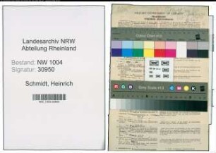 Entnazifizierung Heinrich Schmidt , geb. 02.02.1892 (Postbetriebsassistent)