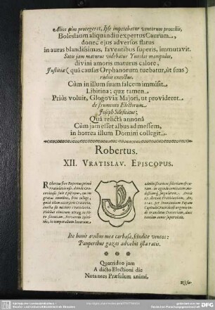 Robertus. XII. Vratislav. Episcopus