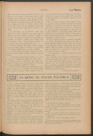 Un modo de hacer polémica