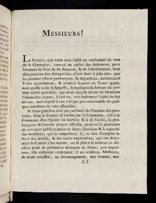 1-9, Messieurs! Le Comité, que vous avez ...