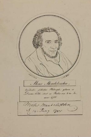 Bildnis des Moses Mendelssohn