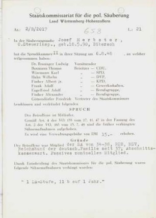 Herbster, Josef