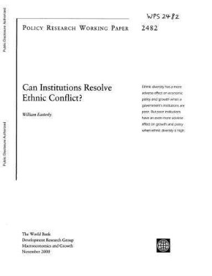 Can institutions resolve ethnic conflict?