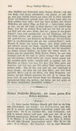 316-320 Einige kirchliche Wünsche, die einen guten Ort finden möchten : Schluss