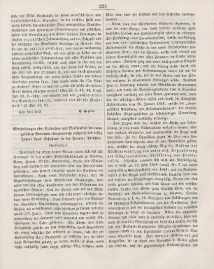 231-234 "Mittheilungen über Aufnahme und Wirksamkeit der evangelischen Gemeinde-Kirchenräthe während des ersten Jahres ihres Bestehens in der Provinz Preußen"