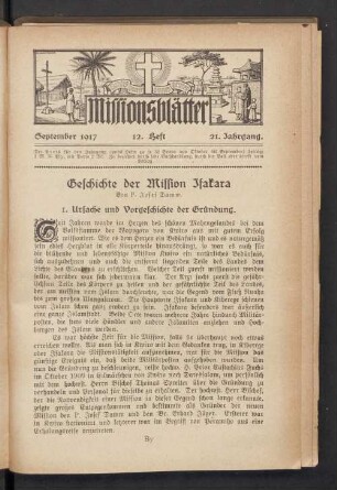 September 1917 12. Heft 21. Jahrgang
