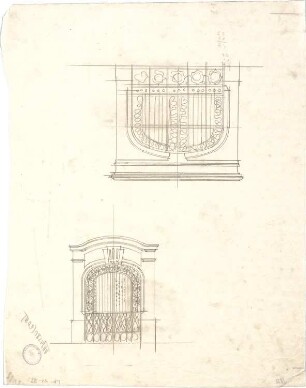 Pfann, Paul; München, Möhlstr.; Wohnhaus O. Bischoff - Tore (Ansichten)