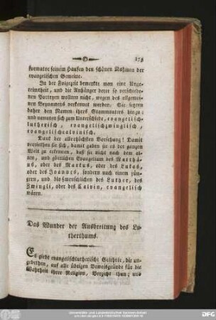 Das Wunder der Ausbreitung des Lutherthums.
