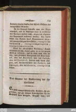 Das Wunder der Ausbreitung des Lutherthums.