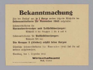 "Bekanntmachung"
