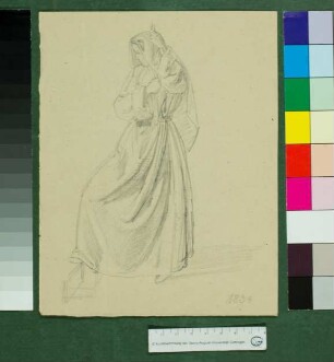 Figurenstudie zu "Die beiden Nonnen aus Tirol" aus Andersens "Bilderbuch ohne Bilder"