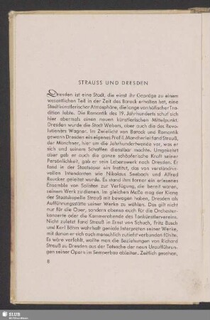 Strauss Und Dresden