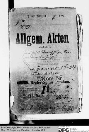 Kommunalhaushaltspläne und Verwaltungsberichte. Allgemeines