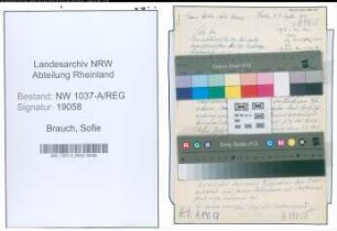 Entnazifizierung Sofie Brauch , geb. 10.01.1889 ()