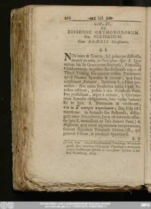 Cap. IV. De Dissensu Orthodoxorum seu Nostratium.