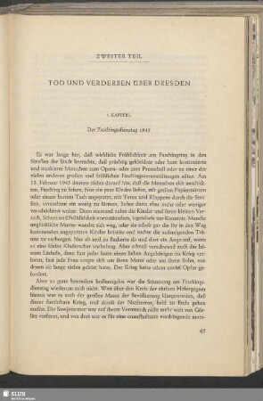 Zweiter Teil: Tod Und Verderben Über Dresden