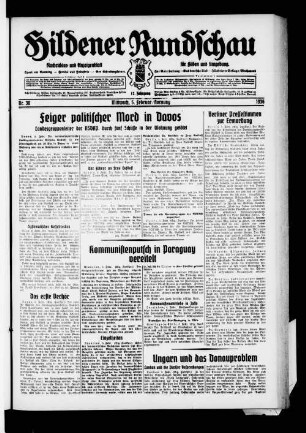Hildener Rundschau. 1924-1936