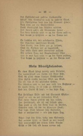 Mein Abreißkalender