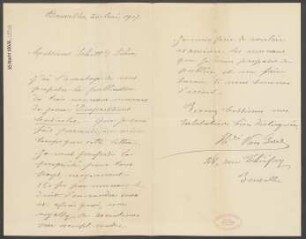 Brief an B. Schott's Söhne : 20.05.1907