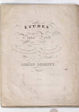 Etudes pour le Piano Forte : divisées en trois parties : op. 16, No. 1. Exercises preparatoires pour obtenir ... ...ance & l'égalité des Doigts suivis de 20 Etudes