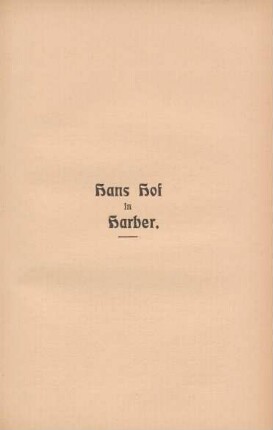 Hans Hof in Harber
