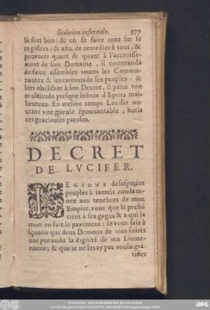 Decret De Lucifer.