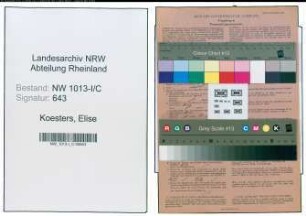 Entnazifizierung Elise Koesters , geb. 15.11.1863 (Geschaeftsinhaberin)