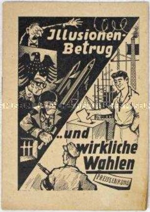 Flugschrift der Nationalen Front zur Volkskammerwahl am 16. November 1958