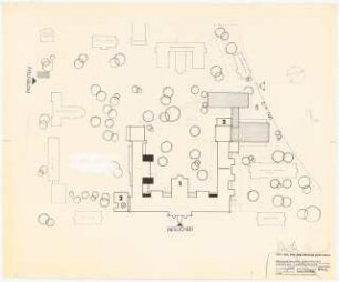 Evangelisches Diakonissenkrankenhaus Bethanien, Berlin-Kreuzberg Umbau. Hauptgebäude: Lageplan Zielplanung 1:500 (Lichtpause von Inv.Nr. 36544)