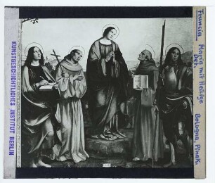 Francia, Verkündigung an Maria mit Heiligen (Bologna PN 575) : Maria mit Heiligen