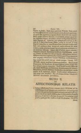 Sectio II. De Affectionibus Relatis.