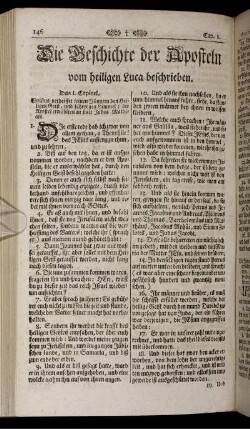 Die Geschichte der Aposteln vom heiligen Luca beschrieben.