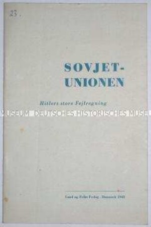 Dänische Schrift über Hitlers Russlandfeldzug