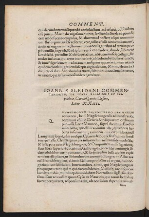 Ioannis Sleidani Commentariorum ... Liber XXIIII.
