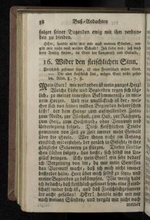 16. Wider den fleischlichen Sinn.