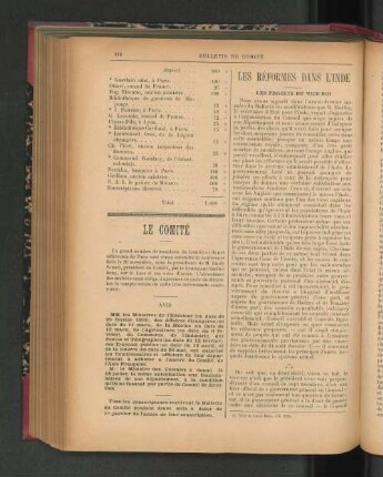 Les Réformes dans l'Inde.
