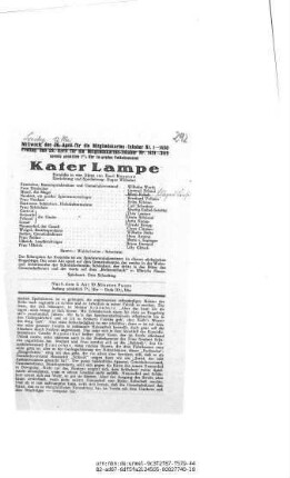 Kater Lampe