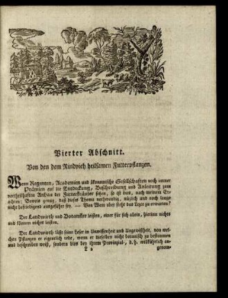 Vierter Abschnitt. Von den dem Rindvieh heilsamen Futterplanzen.