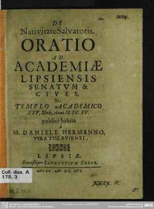 De nativitate Salvatoris oratio