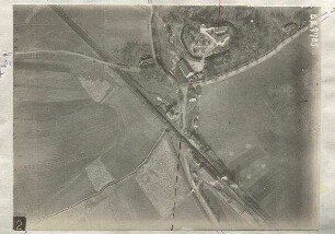 Bahnstrecke mit Schloss Bruckberg (bei Landshut, mit Einzeichnungen) (700 m)