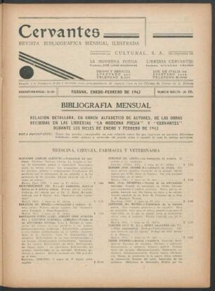 Bibliografía mensual