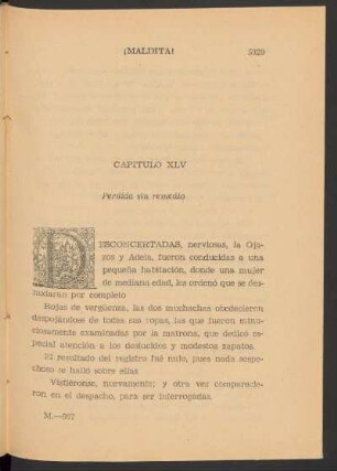 Capítulo XLV - Perdida sin remedio